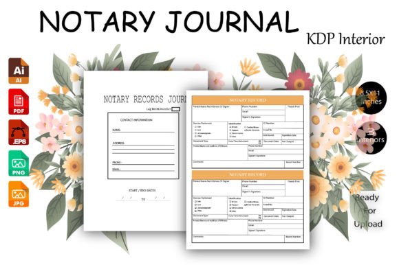 Download Notary Journal Print Templates KDP Inter - Premium Resources